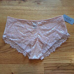 NWT Pink mesh/lace panties size Medium